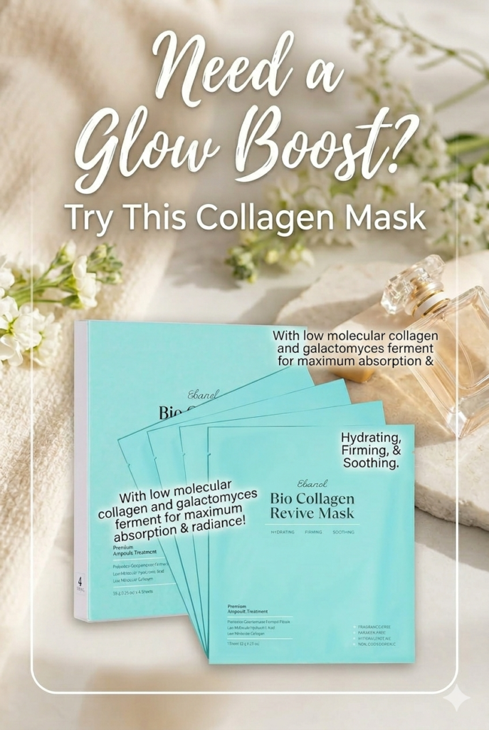 Ebanel Bio Collagen Face Mask -The Face Mask That Makes Skin Look Smooth, Plump & Radiant