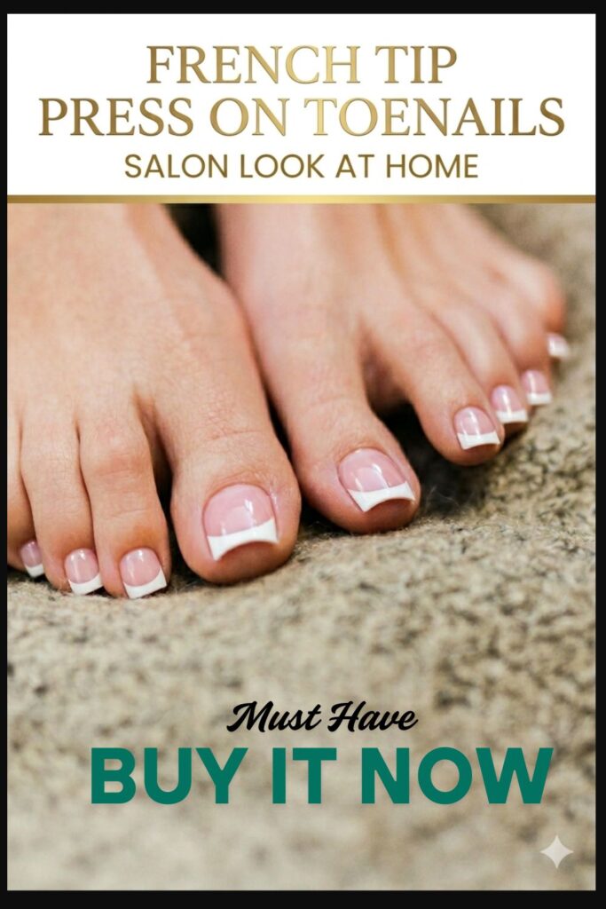 BTArtbox Toenail Press Ons – Perfect French Pedicure in Minutes