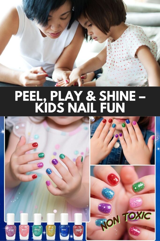 Rainbow Kids Nail Polish Set – Safe, Quick Dry & Glittery!
