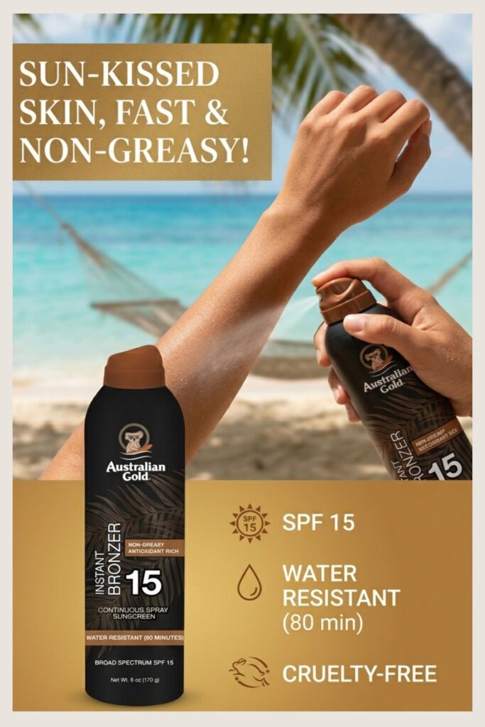 Instant Glow Australian Gold Sunscreen SPF 15