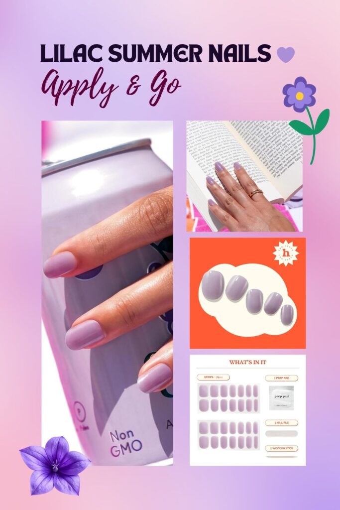 Trendy Summer Nails ✨ Purple Gel Strips