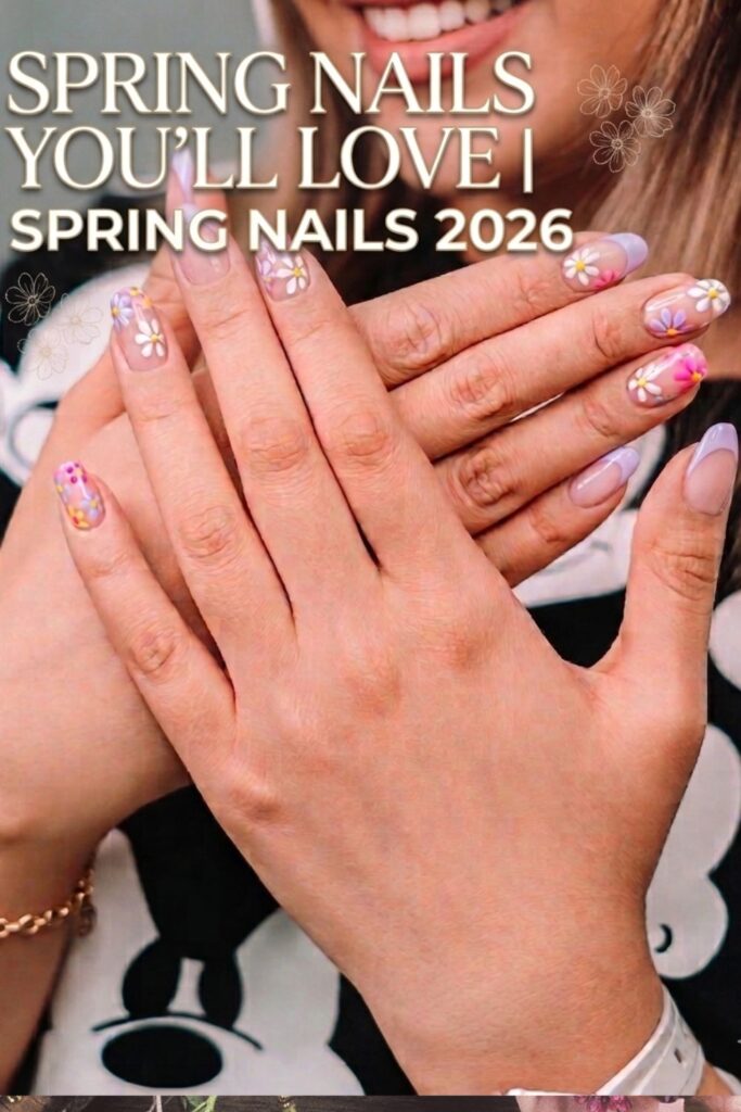 Trendy Spring Nails 🌼 Colorful Floral Press On Nails