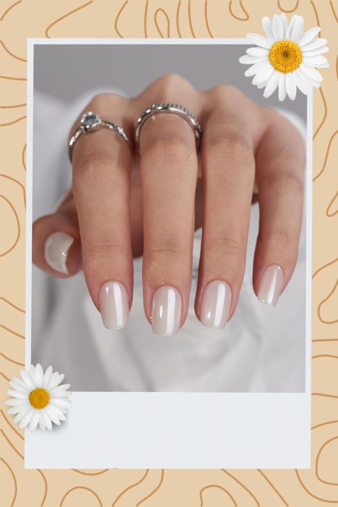 Clean Girl Nails 🤍 | Vanilla Glazed Chrome Press-Ons for Instant Glam